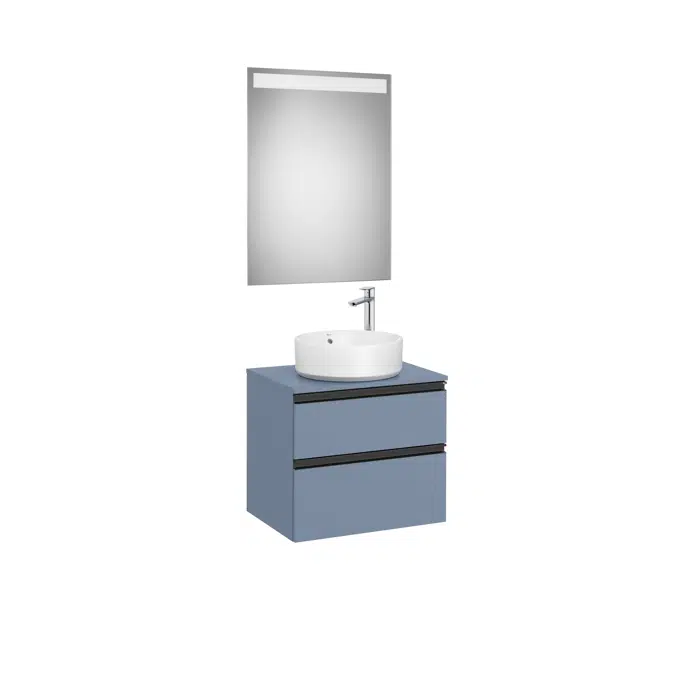 THE GAP 605 Pack (base unit 2 drawers for over countertop basin and LED mirror)