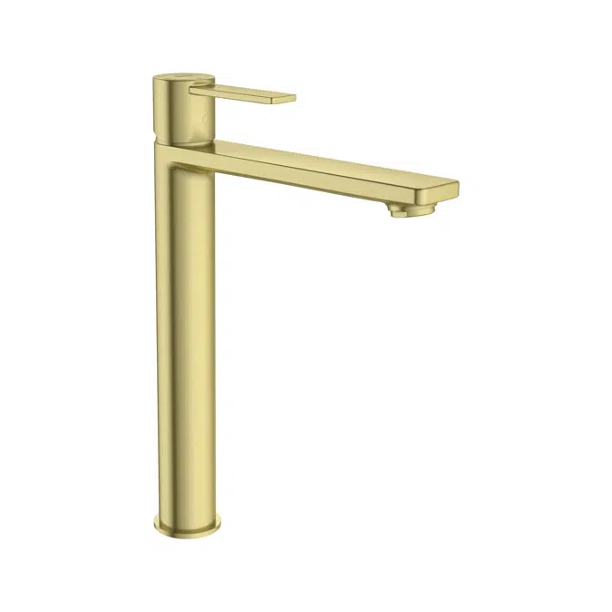 Targa Basin mixer with smooth body and flexible supply hoses. Cold Start. XL-Size