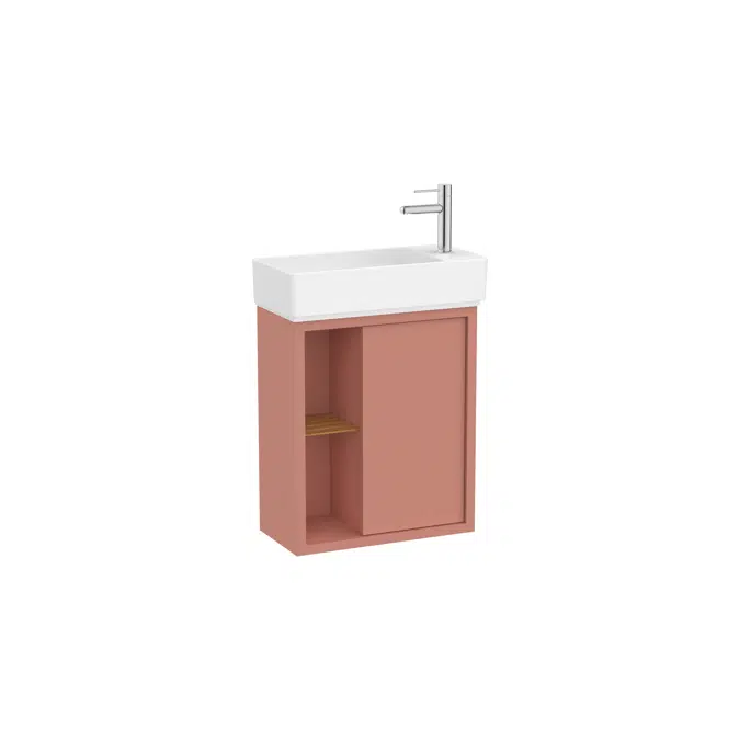 Tura  Unik (Compact base unit with one door, side shelves and basin)