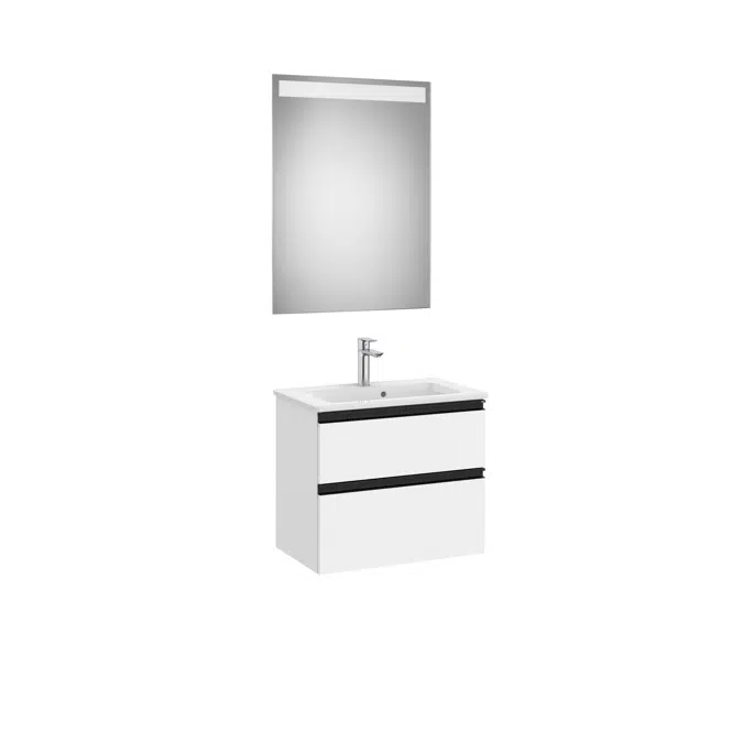 THE GAP 605 Pack (compact base unit 2 drawers, basin and LED mirror)