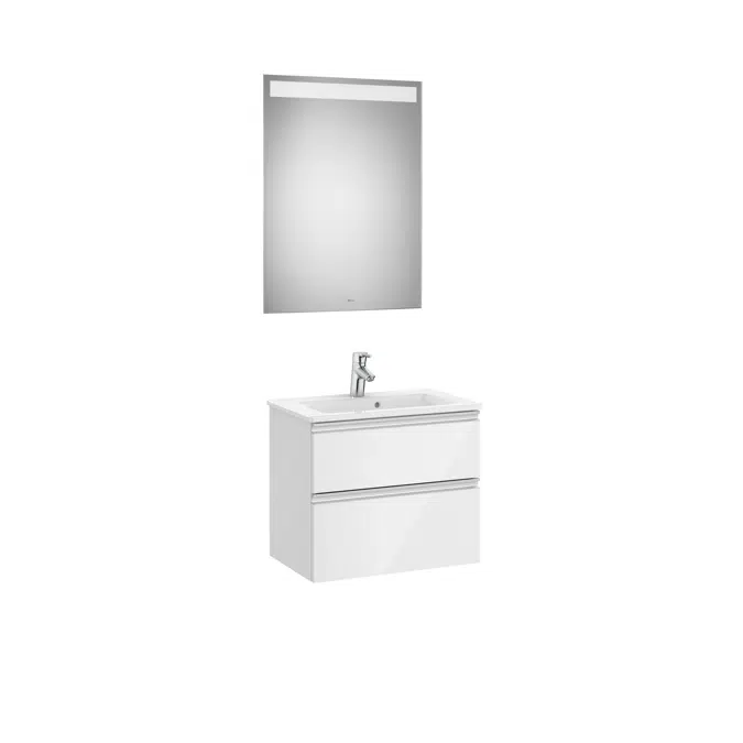 THE GAP 605 Pack (compact base unit 2 drawers, basin and LED mirror)