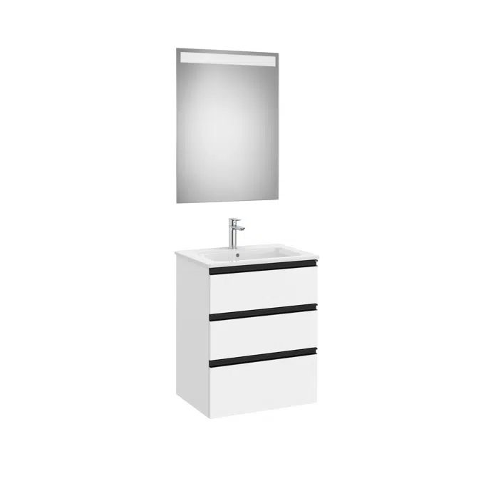 THE GAP 605 Pack (base unit 3 drawers, basin and LED mirror)
