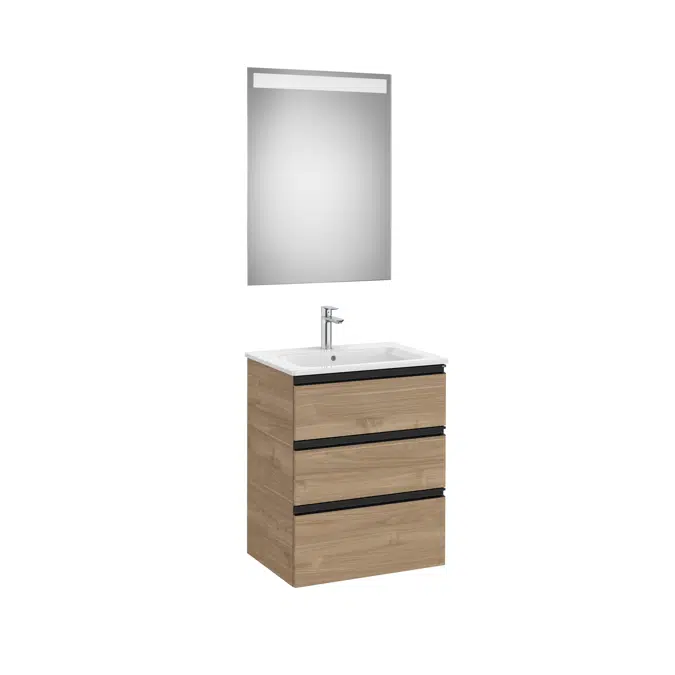 THE GAP 605 Pack (base unit 3 drawers, basin and LED mirror)