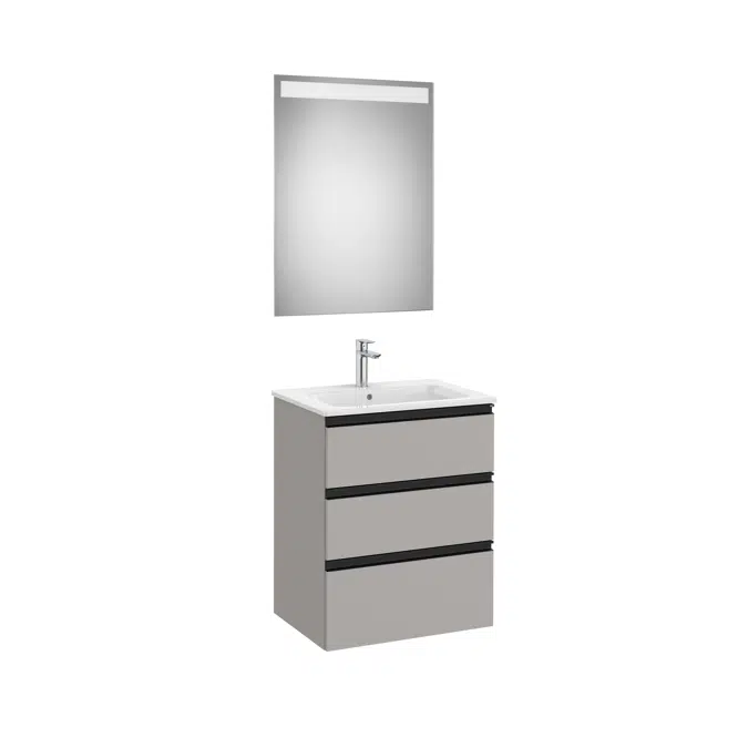 THE GAP 605 Pack (base unit 3 drawers, basin and LED mirror)