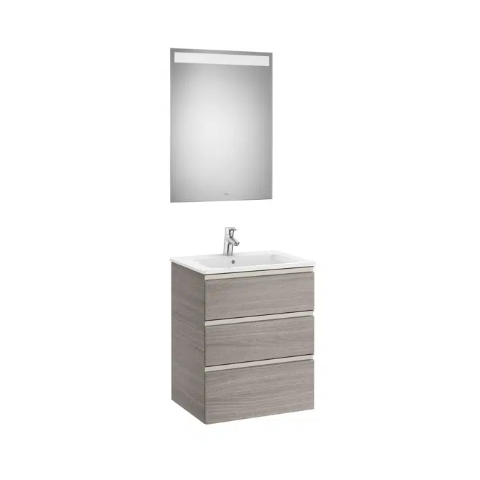 THE GAP 605 Pack (base unit 3 drawers, basin and LED mirror)