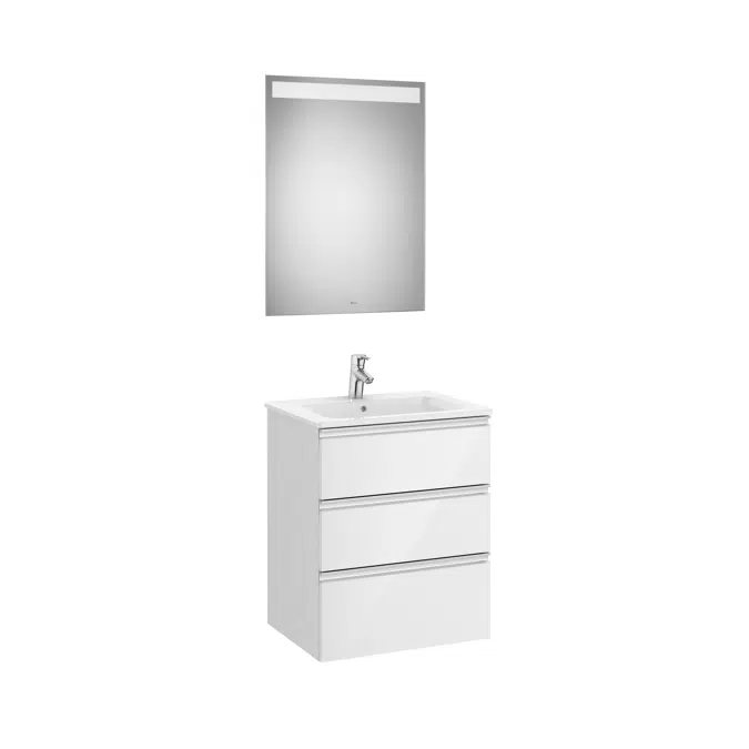 THE GAP 605 Pack (base unit 3 drawers, basin and LED mirror)