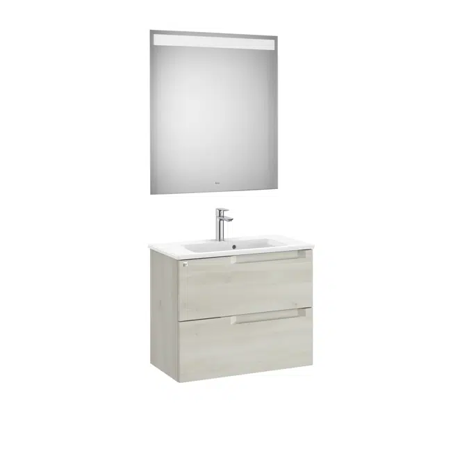 Aleyda Pack (compact base unit with 2 drawers, basin and LED mirror)