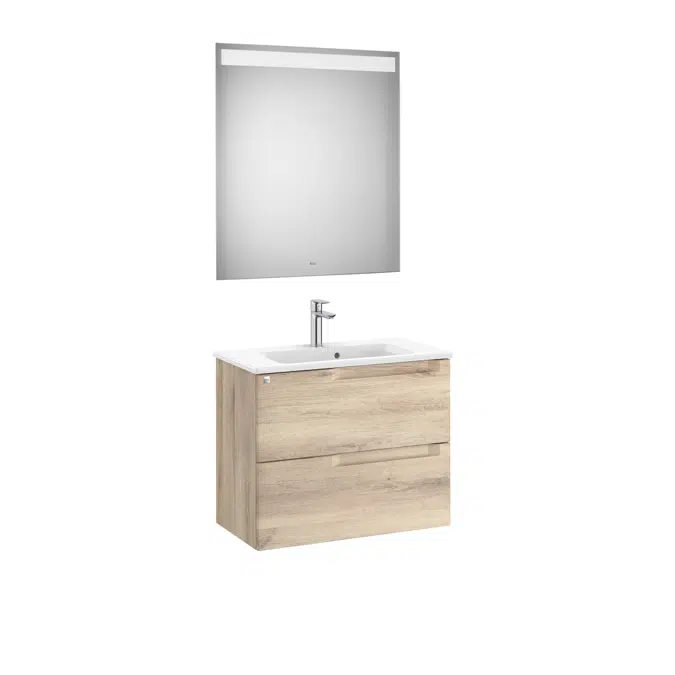 Aleyda Pack (compact base unit with 2 drawers, basin and LED mirror)