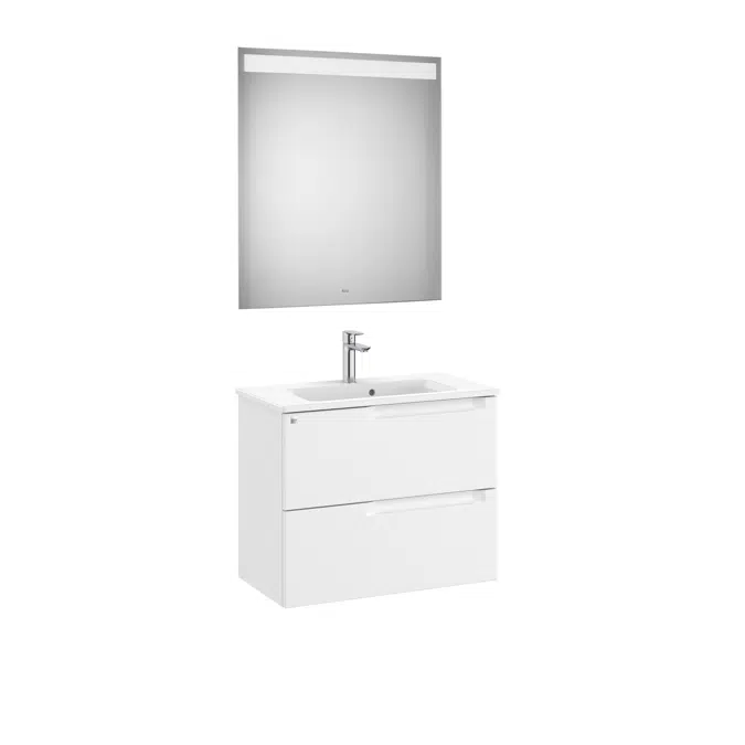Aleyda Pack (compact base unit with 2 drawers, basin and LED mirror)