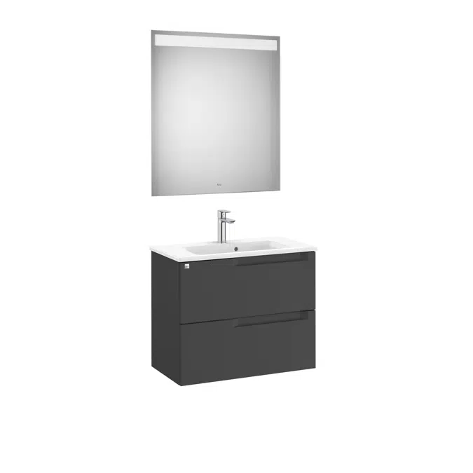 Aleyda Pack (compact base unit with 2 drawers, basin and LED mirror)
