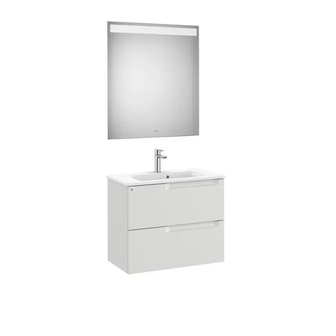 Aleyda Pack (compact base unit with 2 drawers, basin and LED mirror)