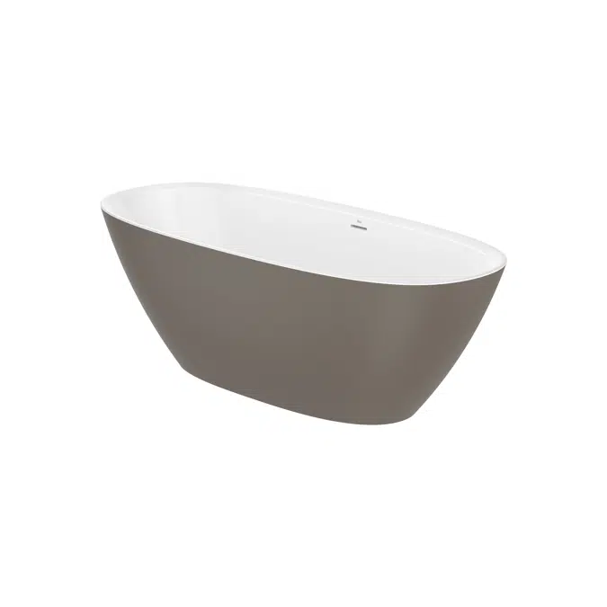 Ariane Oval Stonex® freestanding bath with click-clack waste and trap