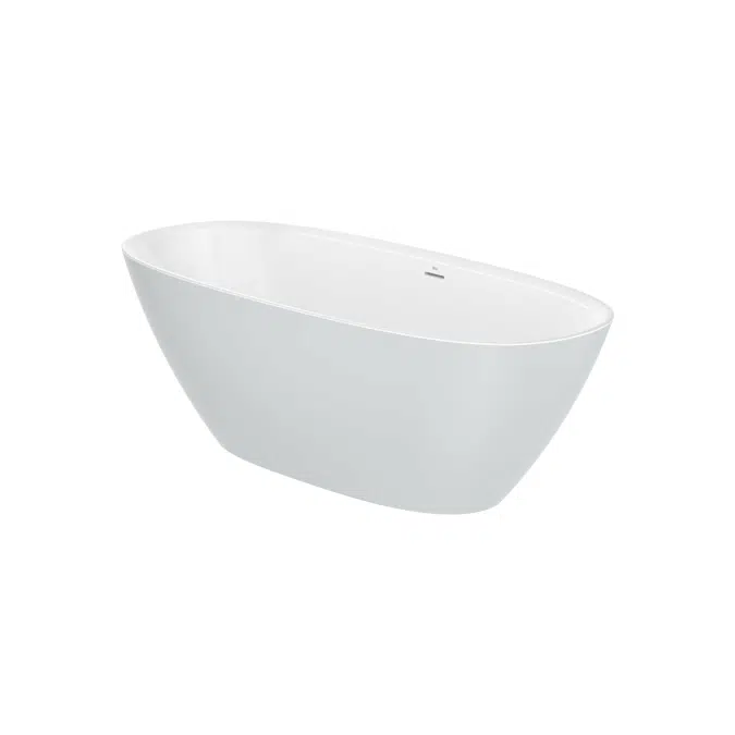 Ariane Oval Stonex® freestanding bath with click-clack waste and trap