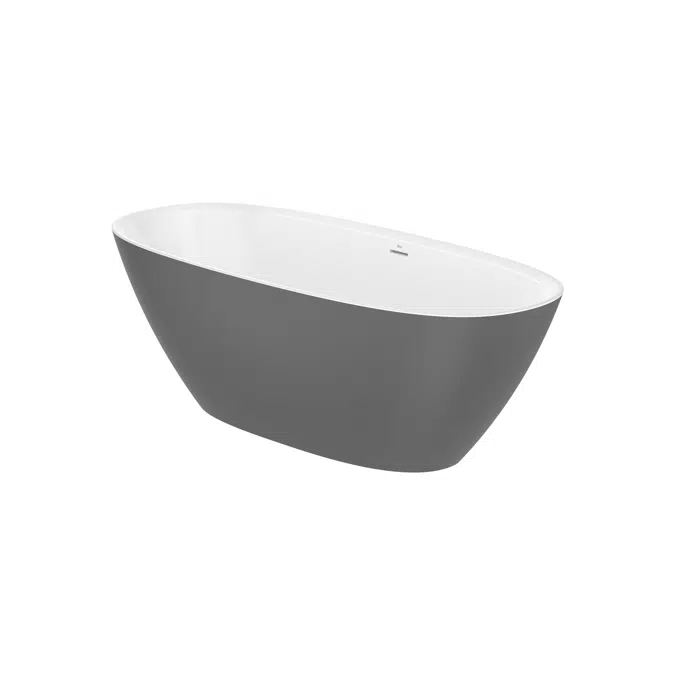 Ariane Oval Stonex® freestanding bath with click-clack waste and trap