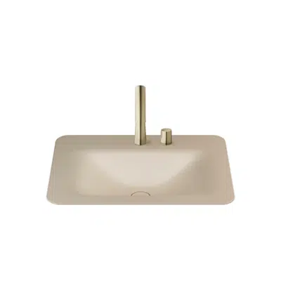 ARMANI - BAIA 660 mm countertop washbasin for 2-hole basin mixer 이미지