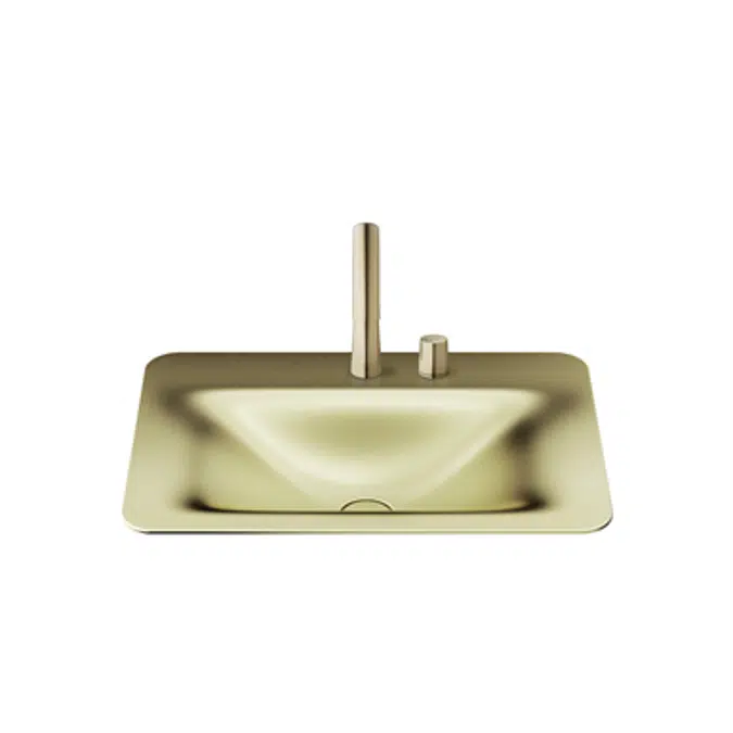 ARMANI - BAIA 660 mm countertop washbasin for 2-hole basin mixer