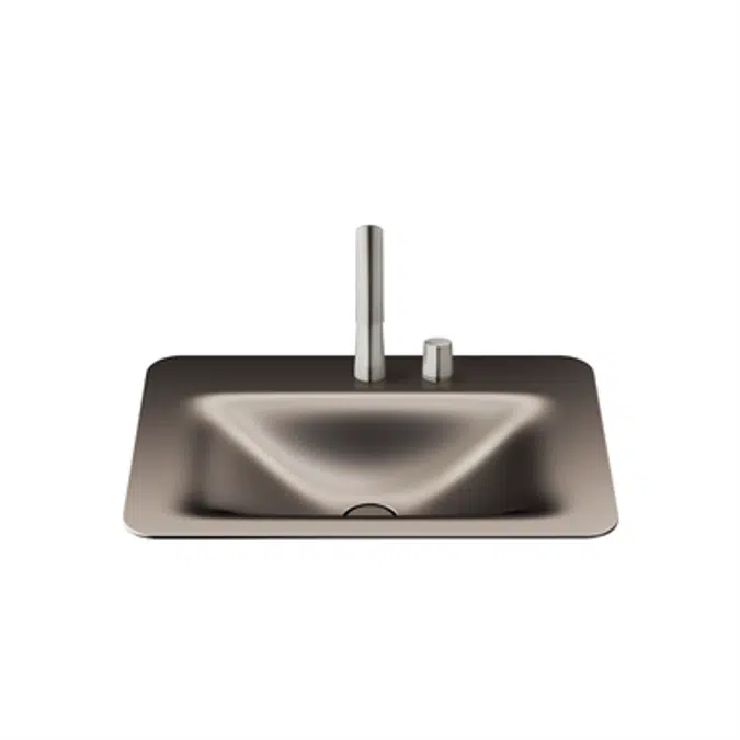 ARMANI - BAIA 660 mm countertop washbasin for 2-hole basin mixer