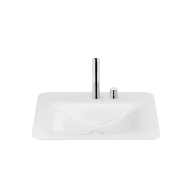 ARMANI - BAIA 660 mm countertop washbasin for 2-hole basin mixer