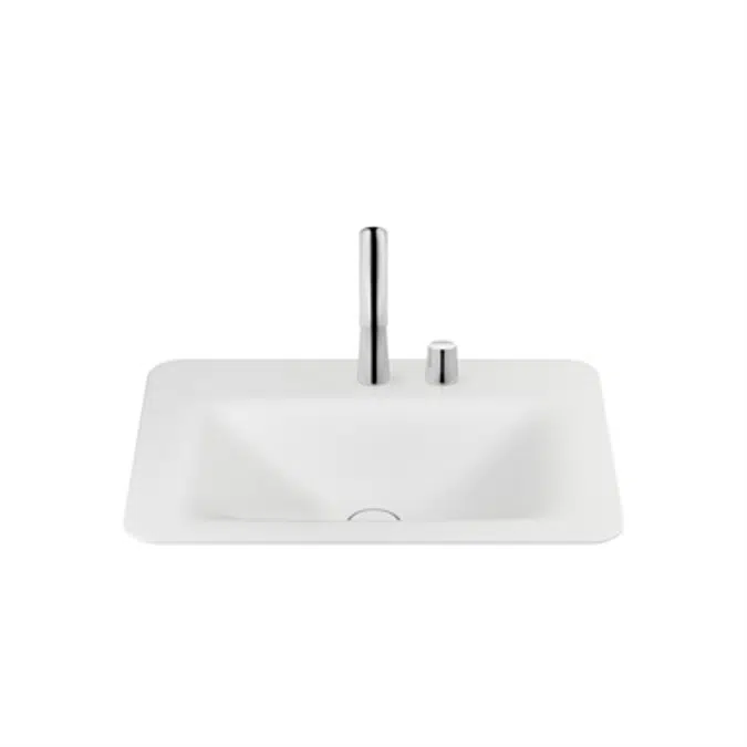ARMANI - BAIA 660 mm countertop washbasin for 2-hole basin mixer