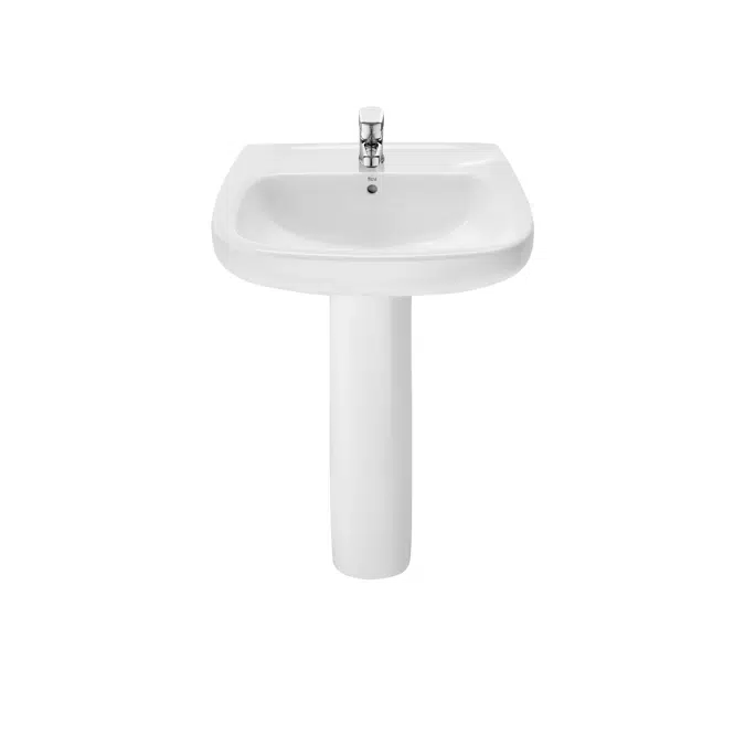 Monaco Wall-hung vitreous china basin with 1 hole
