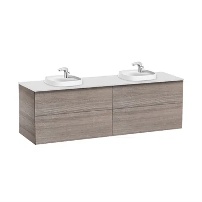 BEYOND Base unit for two in countertop basins