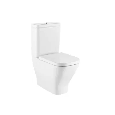 imagen para The Gap Compact back to wall ceramics close-coupled Roca Rimless® WC with dual outlet