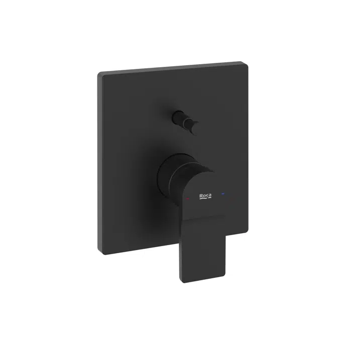 L20 Square - Built-in bath-shower mixer (2 ways) with automatic diverter. Includes built-in body
