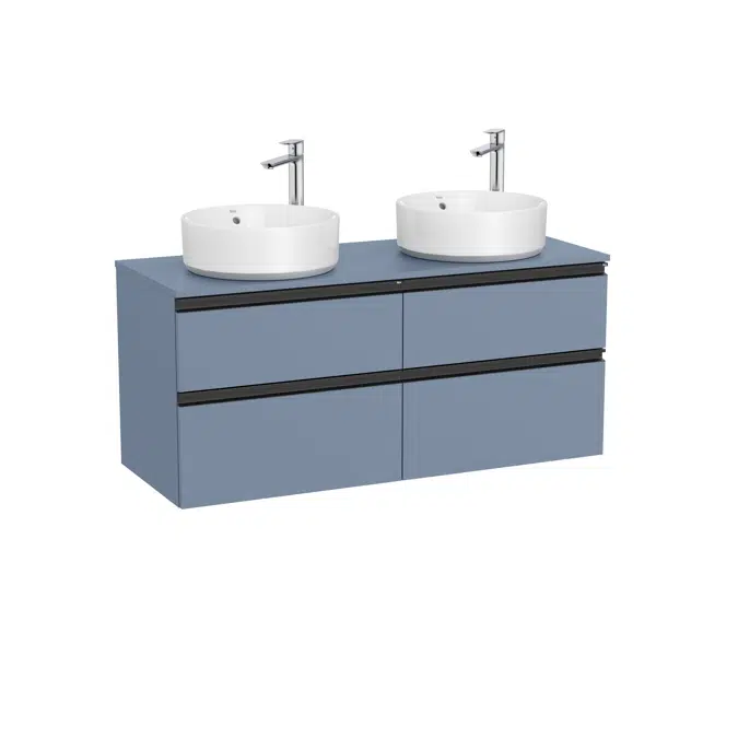 The Gap Base unit with four drawers for two over countertop basins