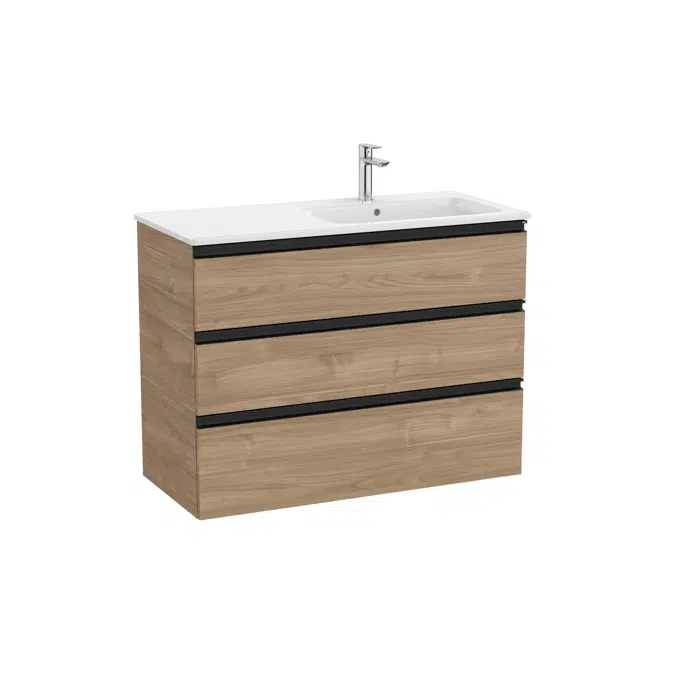 The Gap Unik (base unit with three drawers and right hand basin)