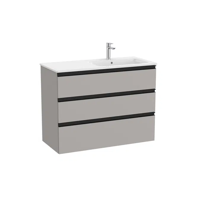 The Gap Unik (base unit with three drawers and right hand basin)