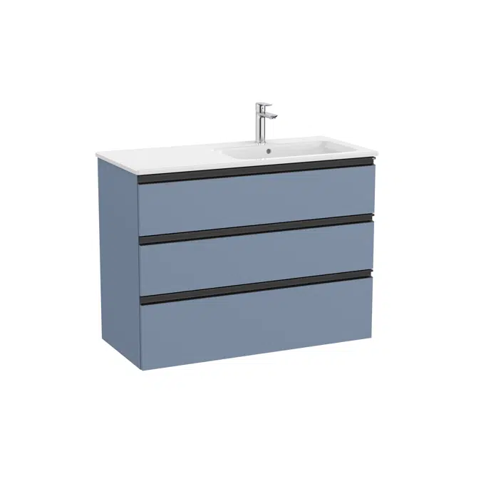 The Gap Unik (base unit with three drawers and right hand basin)