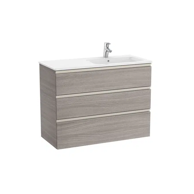 The Gap Unik (base unit with three drawers and right hand basin)