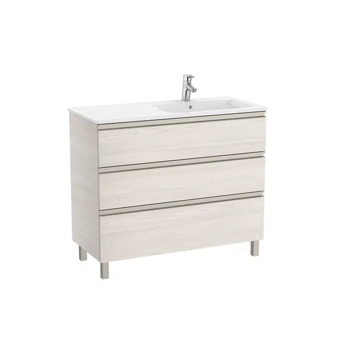 The Gap Unik (base unit with three drawers and right hand basin)