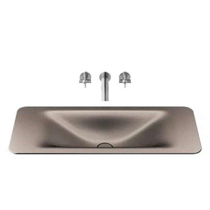 ARMANI - BAIA 900 mm countertop washbasin for wall-mounted basin mixer