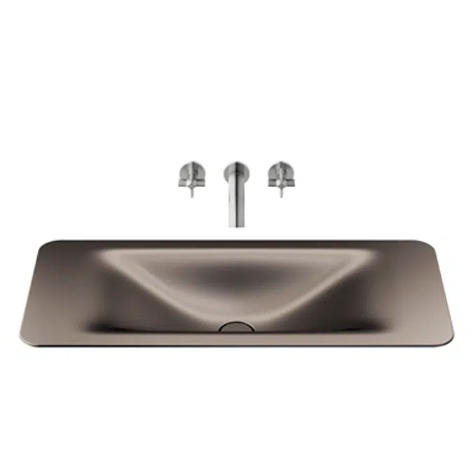 ARMANI - BAIA 900 mm countertop washbasin for wall-mounted basin mixer