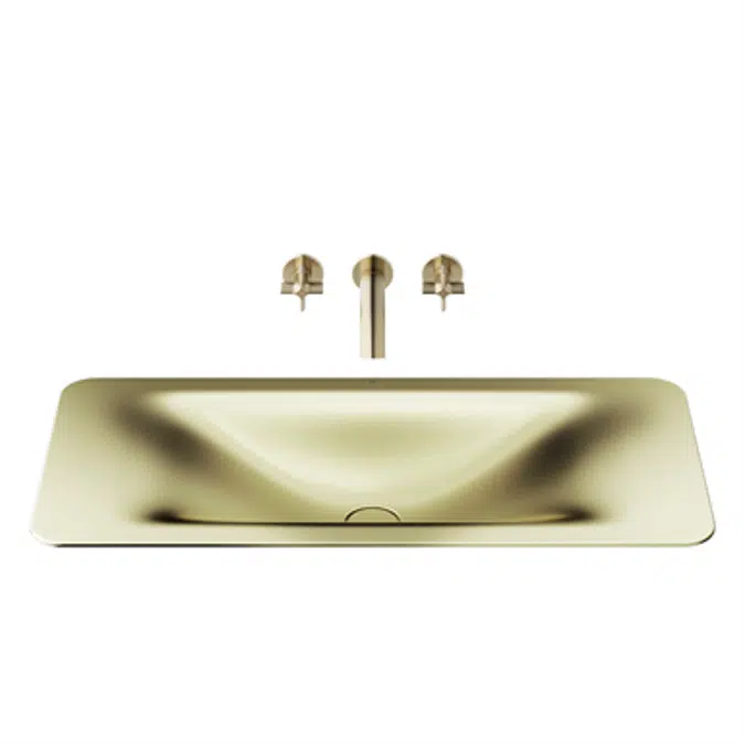 ARMANI - BAIA 900 mm countertop washbasin for wall-mounted basin mixer