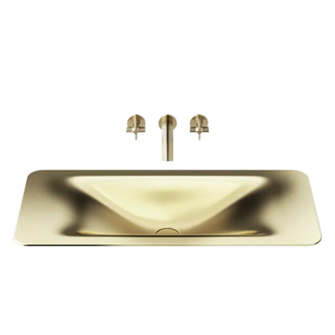 ARMANI - BAIA 900 mm countertop washbasin for wall-mounted basin mixer