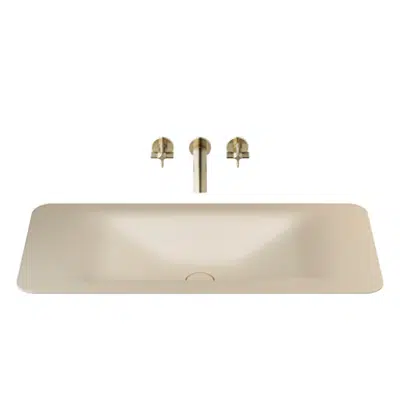 ARMANI - BAIA 900 mm countertop washbasin for wall-mounted basin mixer için görüntü