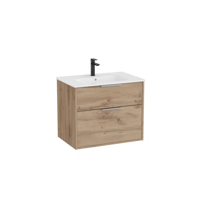 Optica Unik - Base unit with two drawers and ceramic basin