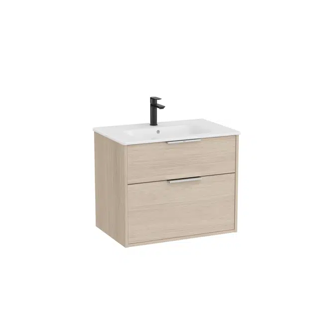 Optica Unik - Base unit with two drawers and ceramic basin