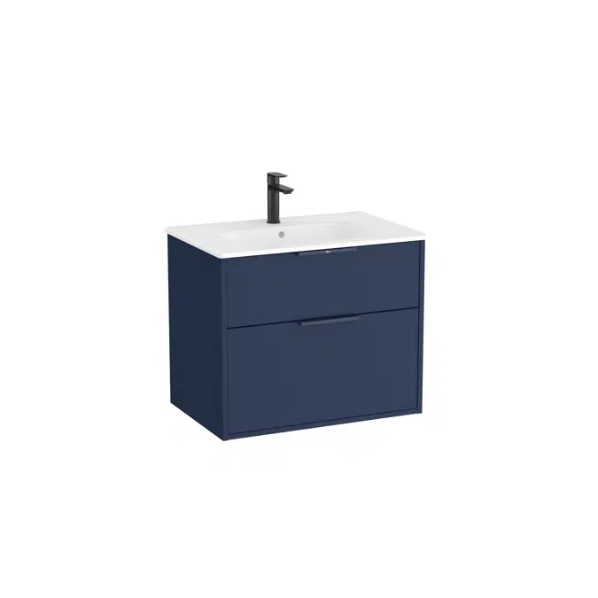 Optica Unik - Base unit with two drawers and ceramic basin