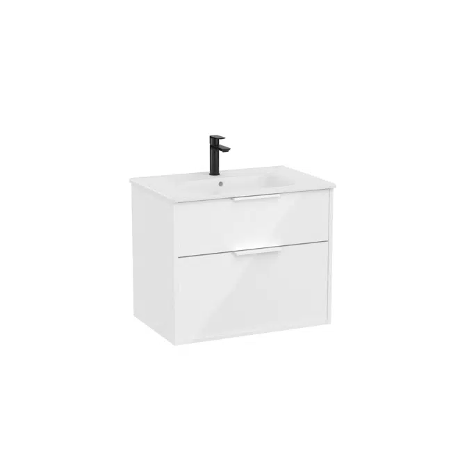 Optica Unik - Base unit with two drawers and ceramic basin