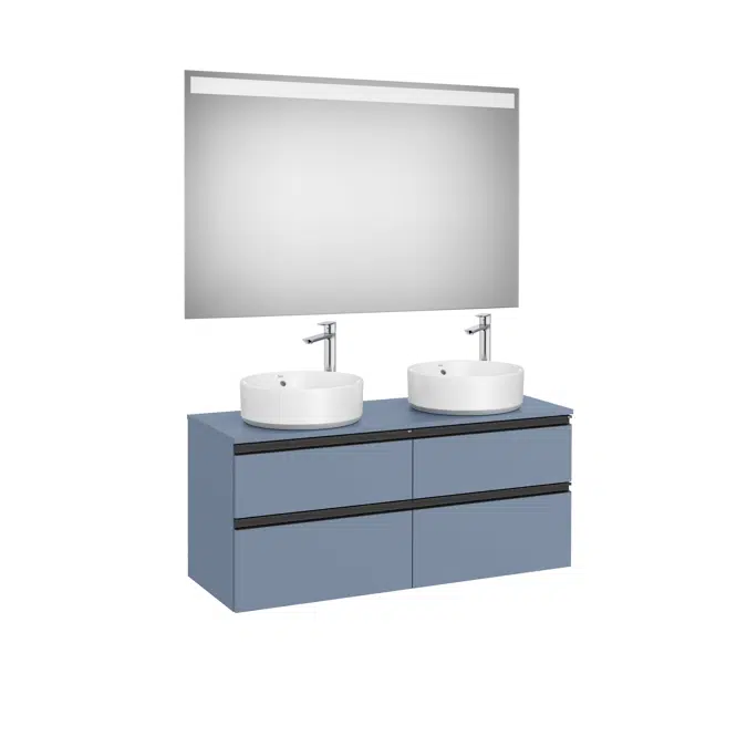 THE GAP 1200 Pack (base unit 4 drawers for 2 over countertop basins and LED mirror)