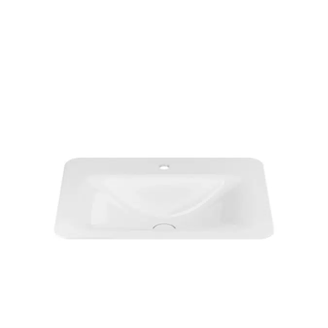 ARMANI - BAIA 660 mm countertop washbasin for 1-hole basin mixer