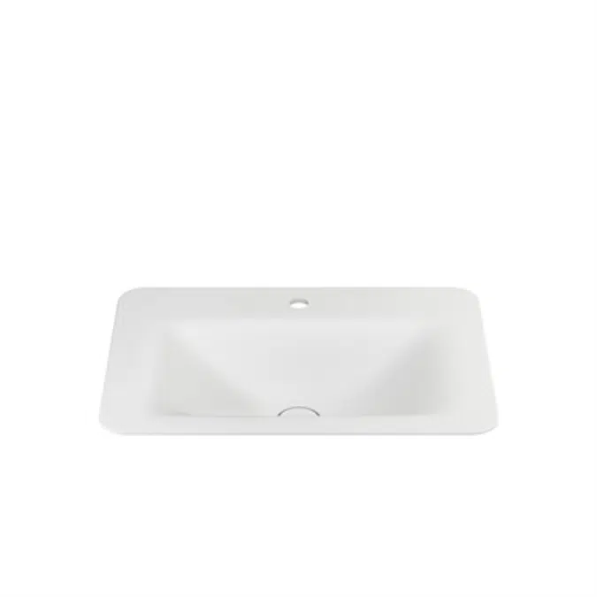 ARMANI - BAIA 660 mm countertop washbasin for 1-hole basin mixer