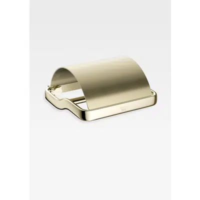 BAIA - Paper holder with cover in Greige + shinyGreige axis & frame için görüntü