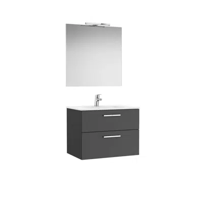 imagen para VICTORIA BASIC Pack 705 (base unit with two drawers, basin, mirror and LED wall light)