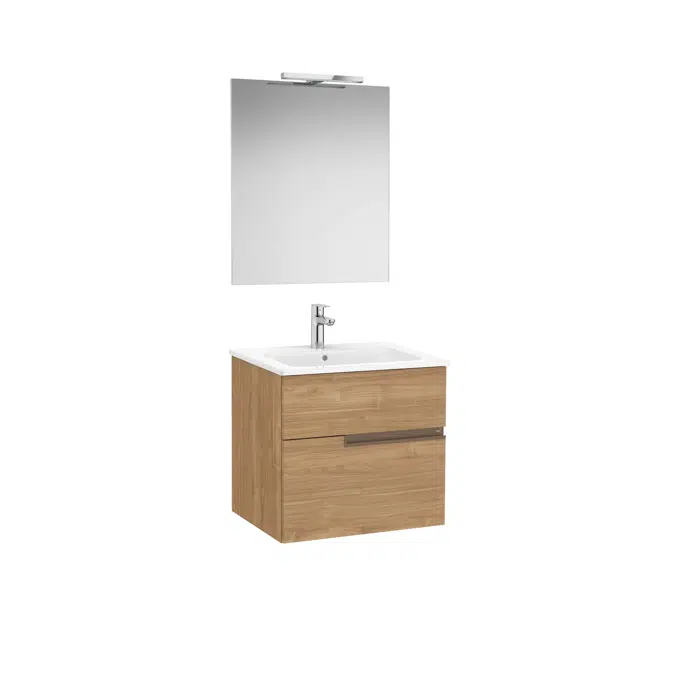 Victoria-N. Pack - base unit with two drawers, basin, Luna mirror and Starlight LED spotlight
