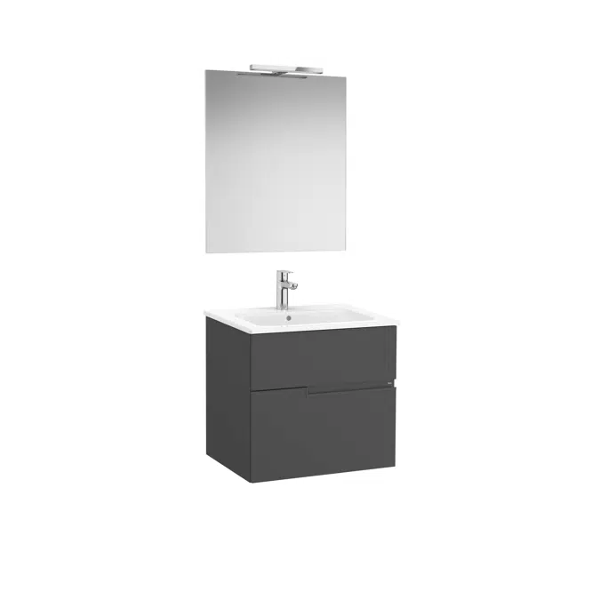 Victoria-N. Pack - base unit with two drawers, basin, Luna mirror and Starlight LED spotlight