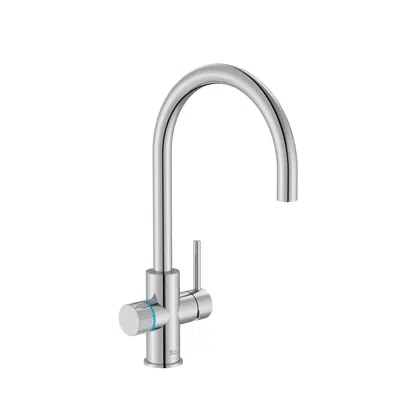 Image for Aquafy - Kitchen sink mixer with 2 ways for filtered water and tap water, swivel spout and flexible supply hoses. Cold Start